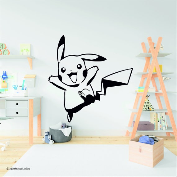 Pikachu Anime Pokemon Wall Stickers Vinyl Art Home Decor Room Uk - Pokemon Wall Decals Uk Pikachu Anime Pokemon Wall Stickers Vinyl Art Home Decor Room Uk - Pokemon Wall Decals Uk