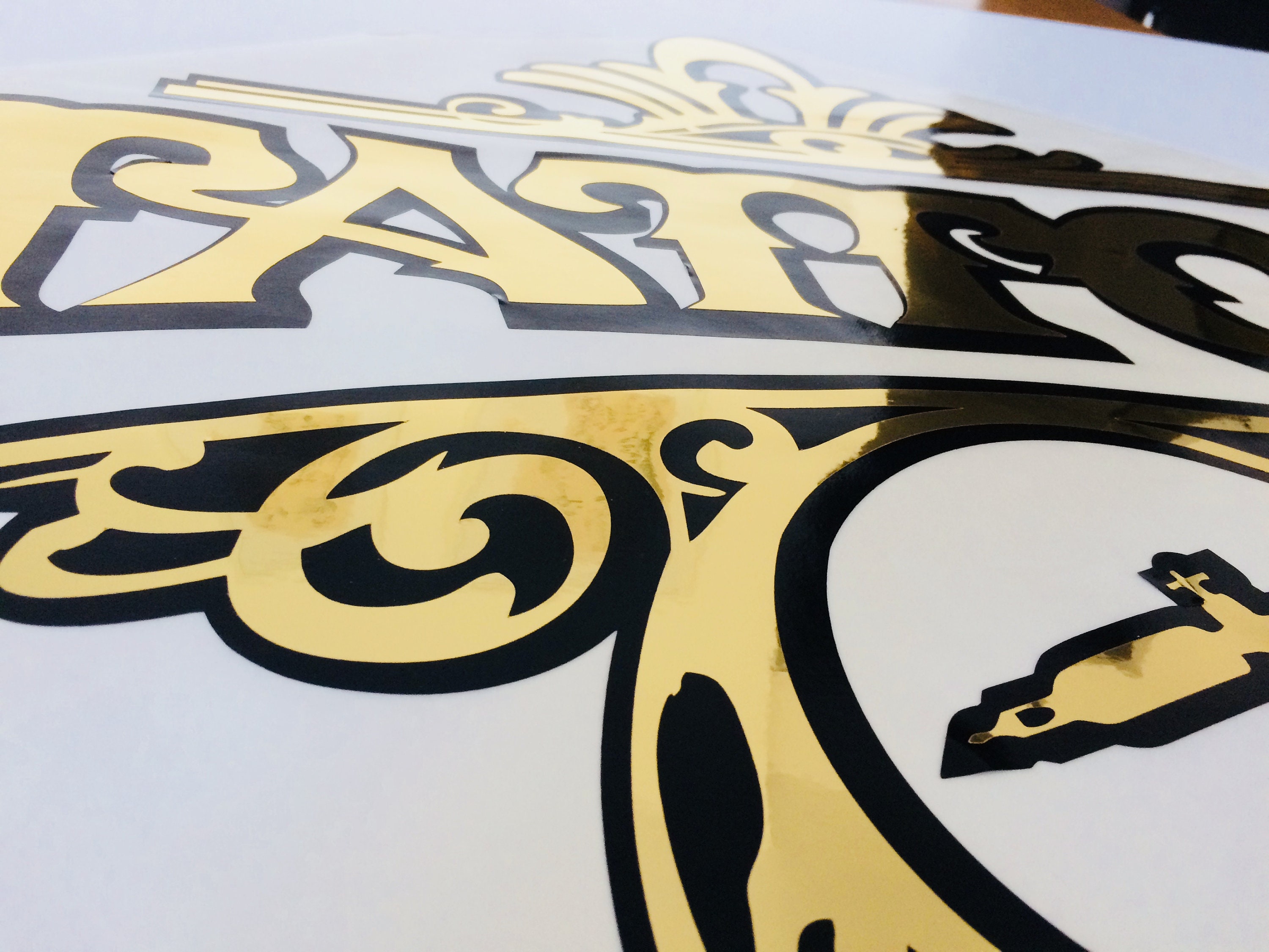 Gold Leaf Decals Tattoo Studio Window Sticker Wall Decal Vinyl Etsy UK