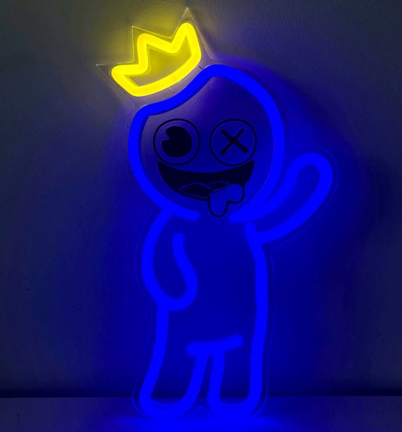 Blue Character Rainbow Friends Roblox Neon Christmas Gift 