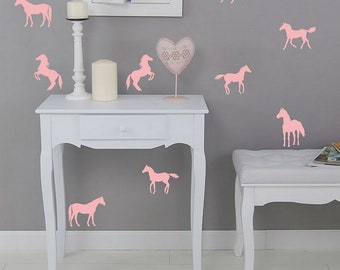 Horse Wall Decals, Vinyl Horse Stickers, Peel and Stick Horse Murals, Removable Horse Wall Graphics, Kids Horse Room Decor, Horse Lover's