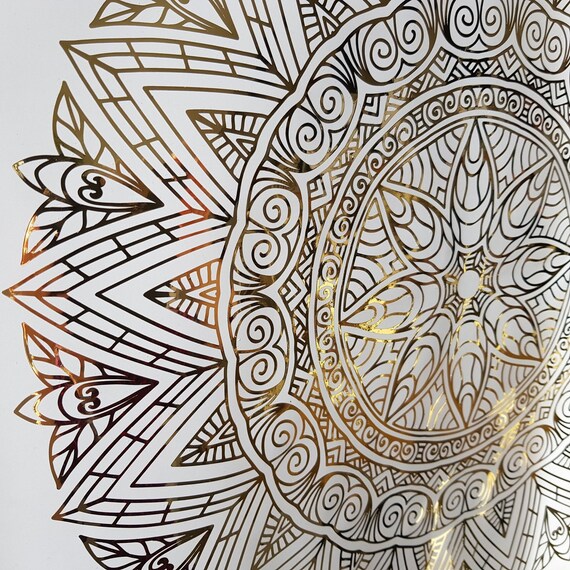 Large Gold Mandala Wall Sticker Wall Art Decal Wall Decor Home Studio Bedroom Design Home Decorations Gold Rose Removable Christmas Gift Etsy Canada