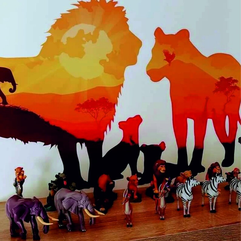 Lion King Wall Stickers Disney Wallpaper Simba Family Etsy