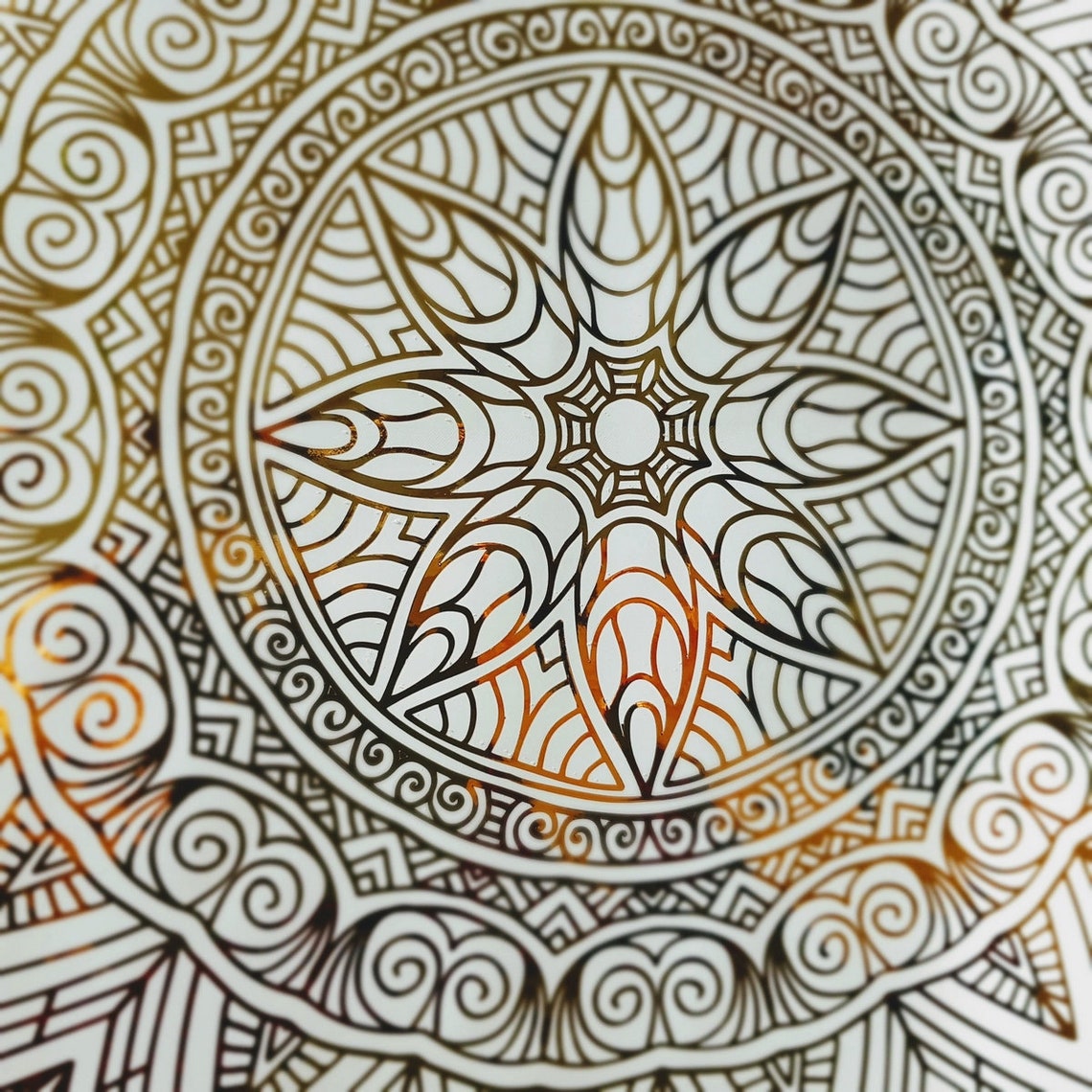 Large Gold Mandala Wall Art Decal Wall Sticker Wall Decor Home Etsy