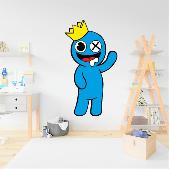 Blue Character Rainbow Friends Roblox Kids Bedroom Neon 