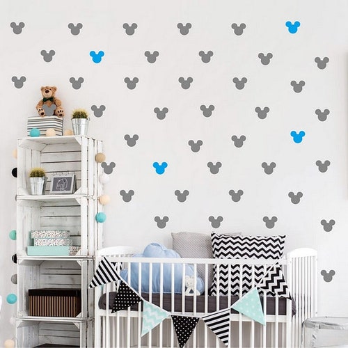 Mickey Mouse Personalised Name Stars Disney Wall Art Stickers Etsy