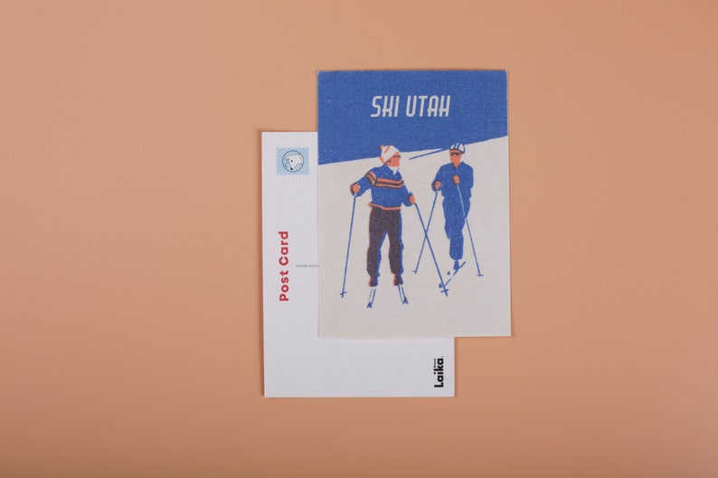 Skier Postcard Ski Utah Ski Sundance Park City Snow Lover Ski Card Ski Gift Skier Gift Utah Gift Utahn