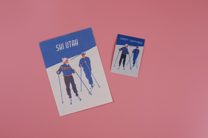 Skier Postcard Ski Utah Ski Sundance Park City Snow Lover Ski Card Ski Gift Skier Gift Utah Gift Utahn