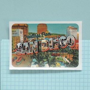 Adesivo Saluti da San Diego / Adesivo vintage San Diego / Adesivo vintage / Adesivo California / Città sulla spiaggia / Adesivo SD California