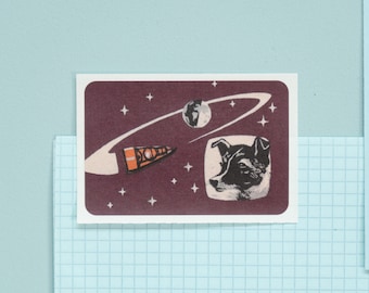 Purple Space Laika Sticker