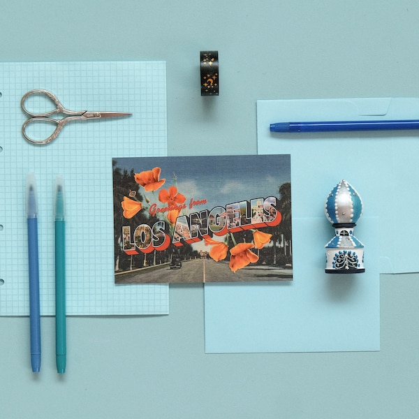 Los Angeles Postcard - Etsy