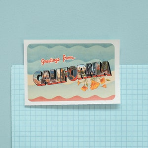 Salutations de l’autocollant de Californie / autocollant californien vintage / autocollant vintage / autocollant californien / Beach Town / autocollant californien
