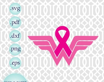 Download Wonder Woman Breast Cancer Svg Etsy