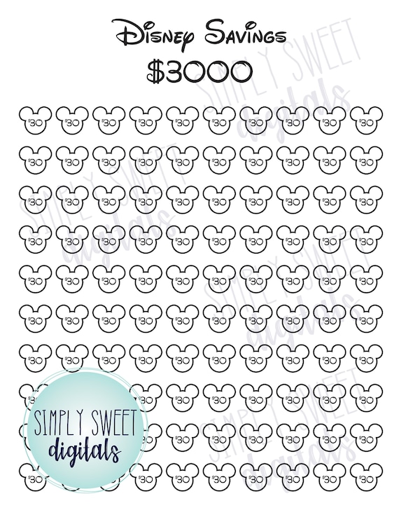 Disney Savings Tracker Printable | Images and Photos finder
