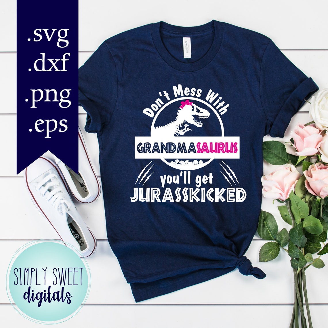Download Dont Mess With Grandmasaurus SVG DXF JPEG Cut file | Etsy