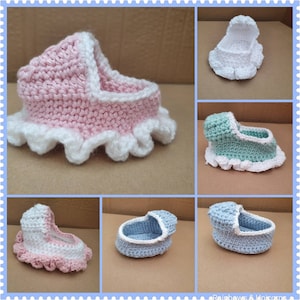 Crochet cradles with blanket for minature 3-5&quot; baby.