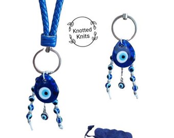Turkish Greek Nazar evil eye amulet keychain.
