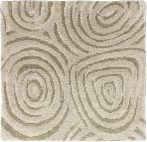 One Of A Kind Handmade 2 X Tibetan Oriental Rug - Chastain Gray Blue Green Area Rug One Of A Kind Handmade 2 X Tibetan Oriental Rug - Chastain Gray Blue Green Area Rug