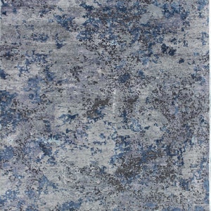 Hand-Knotted Wool & Silk Rug: Modern Anatolian Design, 8&#39;x10&#39;