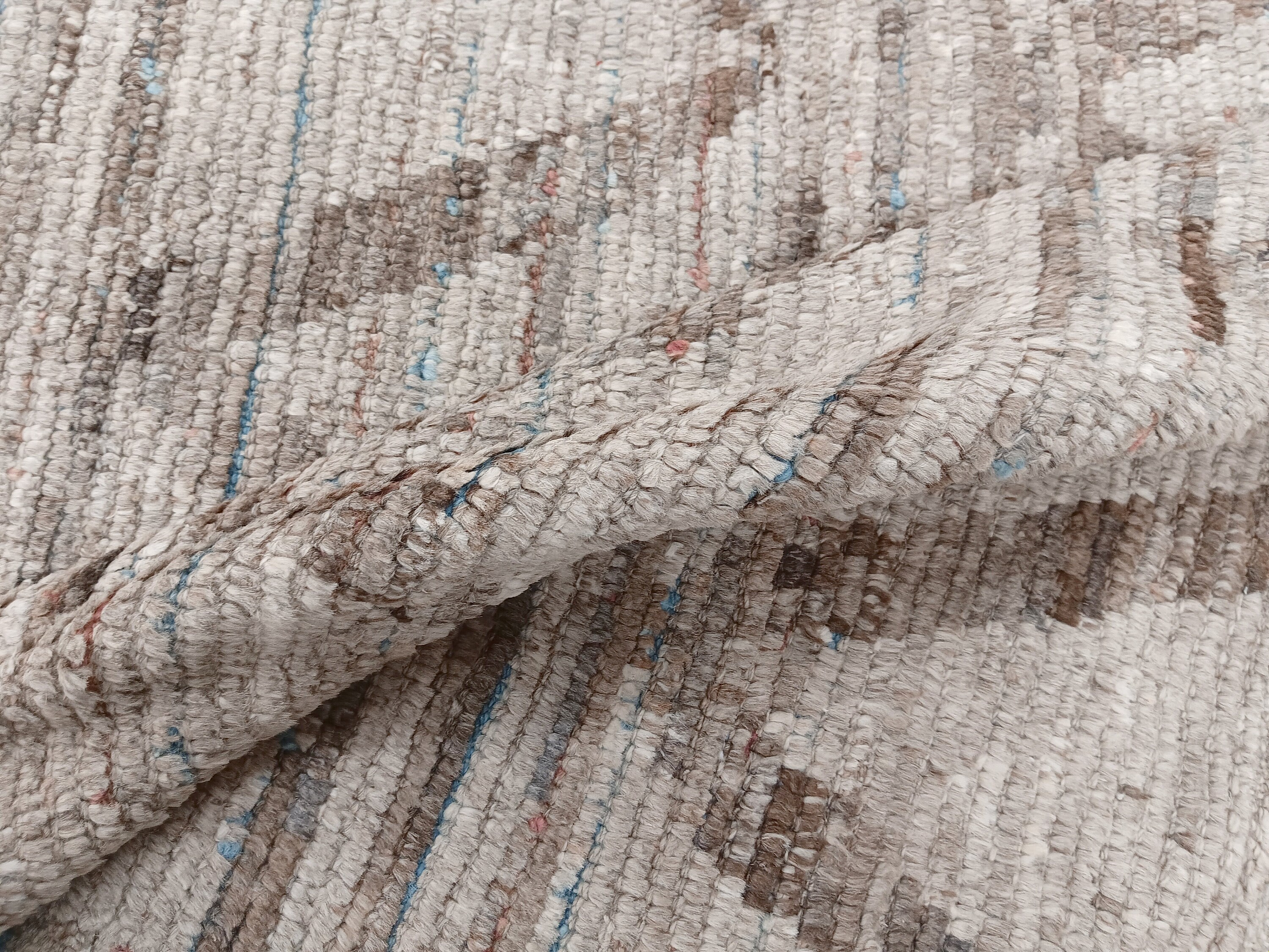 手織りウールモロッコラグ：幾何学模様、8'10'' x 9'11'' - Etsy 日本