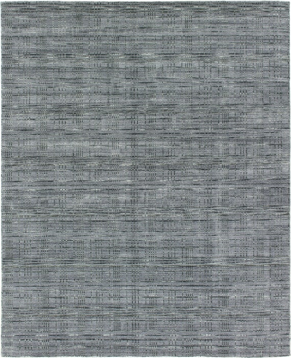手織りグレーウールラグ：モダンな幾何学模様、8'1'' x 10' - Etsy 日本