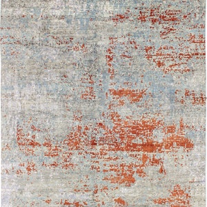 Handgeknoopt Anatolisch tapijt 9 x 12: moderne wol en bamboezijde