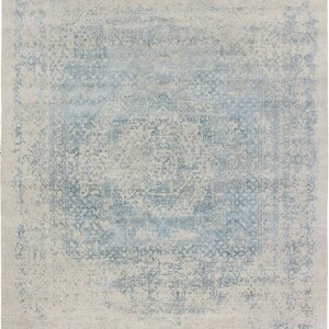 Hand-Knotted Wool & Bamboo Rug: Modern Anatolian Design (9&#39;2&#39;&#39; x 11&#39;9&#39;&#39;)
