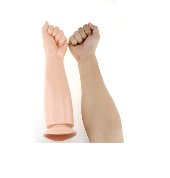 Big dildo to a fist