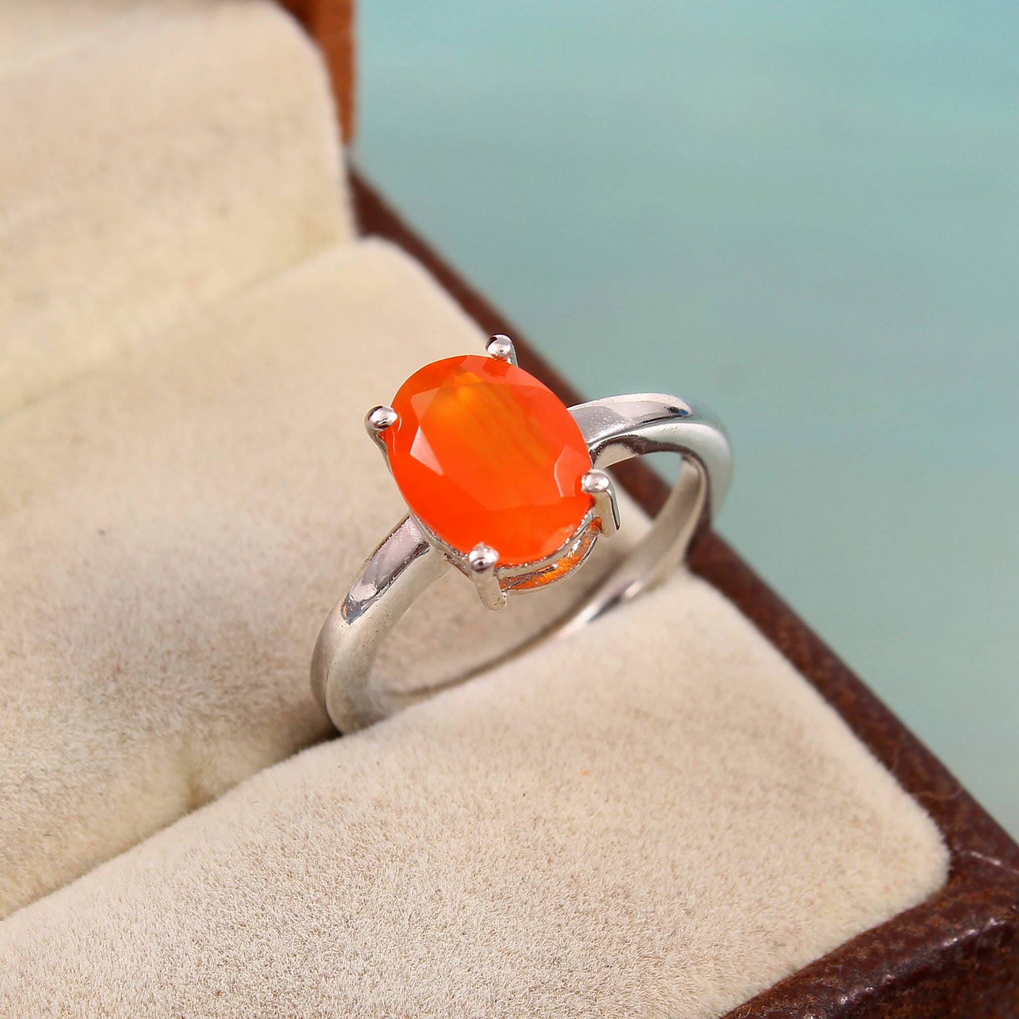 Carnelian Ring Gemstone Ring925 Sterling Silver Ring/Gift Etsy