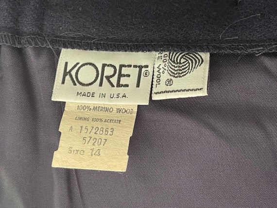 Vintage Koret Matching 2 Piece Suit Wool Blazer &… - image 7