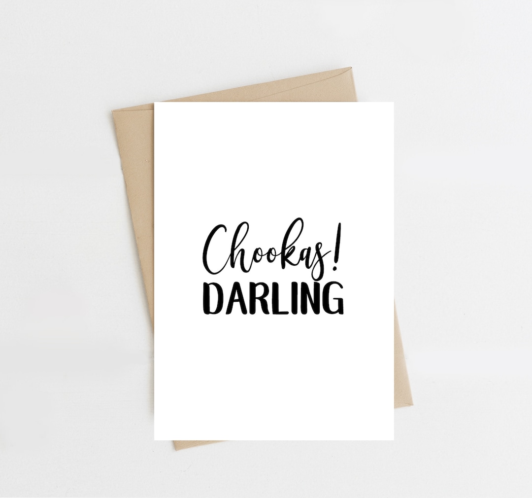 Chookas Darling, Greeting Card Etsy UK