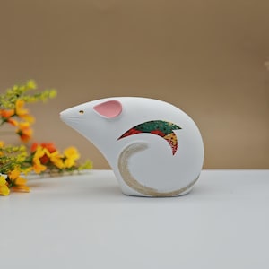 Keramik Ratte Statue-Entzückende Ratte Figuren zum Verschenken-Keramik Ratte Ornamente für Wohnkultur-Geschenk für Ratte Liebhaber-Weihnachtsgeschenk