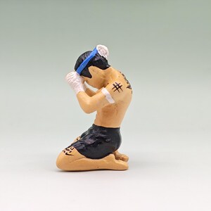Blue Muay Thai Statue - Made of Resin image 3