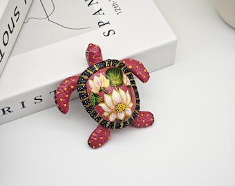 Resin Turtle Statue: Lotus Flower Figurine, Symbol of Longevity
