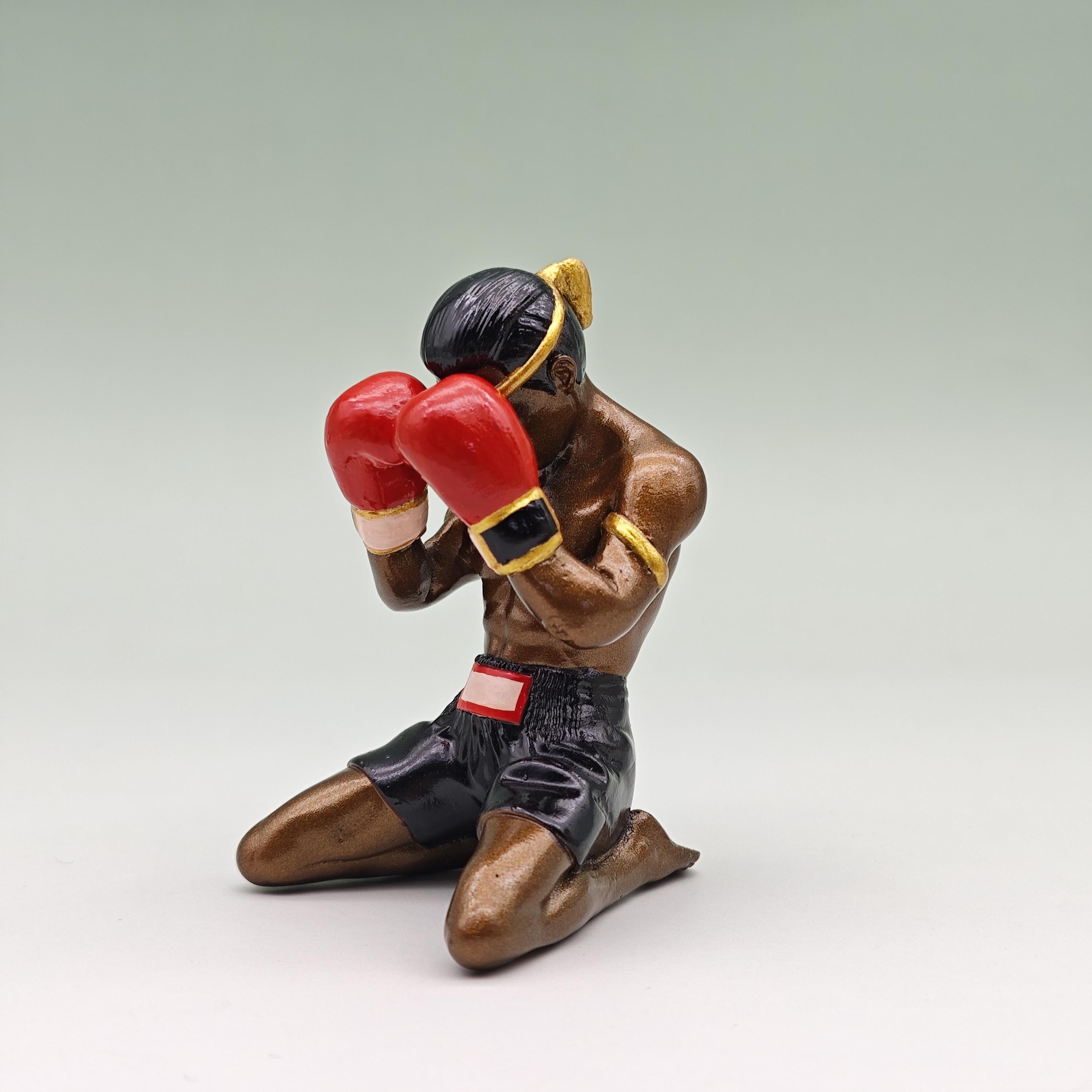 ムエタイ戦士  銅像 Muay Thai Boxer Statue: Resin Thai Decor Fighter Figurine - Etsy