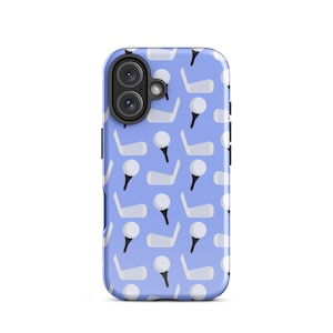 ゴルフ柄（パステルブルー）iPhone®用タフケース
