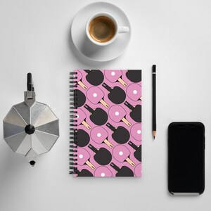 Ping Pong Table-Tennis (Pink) Spiral notebook