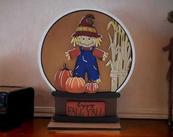 Scarecrow decoration, Fall decoration, fall harvest, Happy Fall Ya'll, fall interchangeable, scarecrow, fall