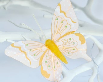 60 faux pastels artificiels réalistes plumes papillons arc-en-ciel artisanat embellissement 3D décoration de fleurs pour la maison choix de gâteau