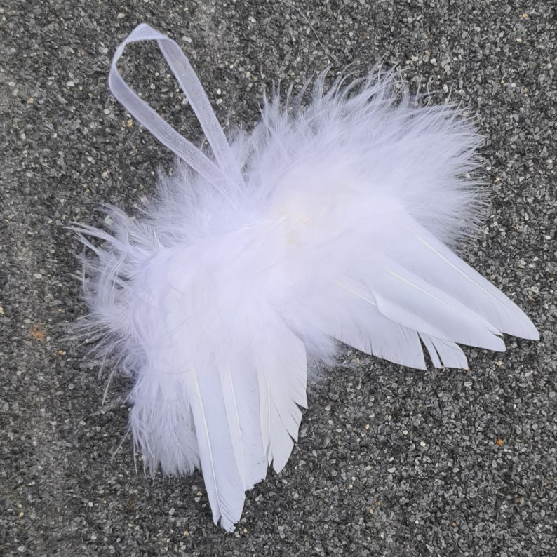 Set of 5 White Feather Angel Wings Hanging Home Decoration Etsy UK