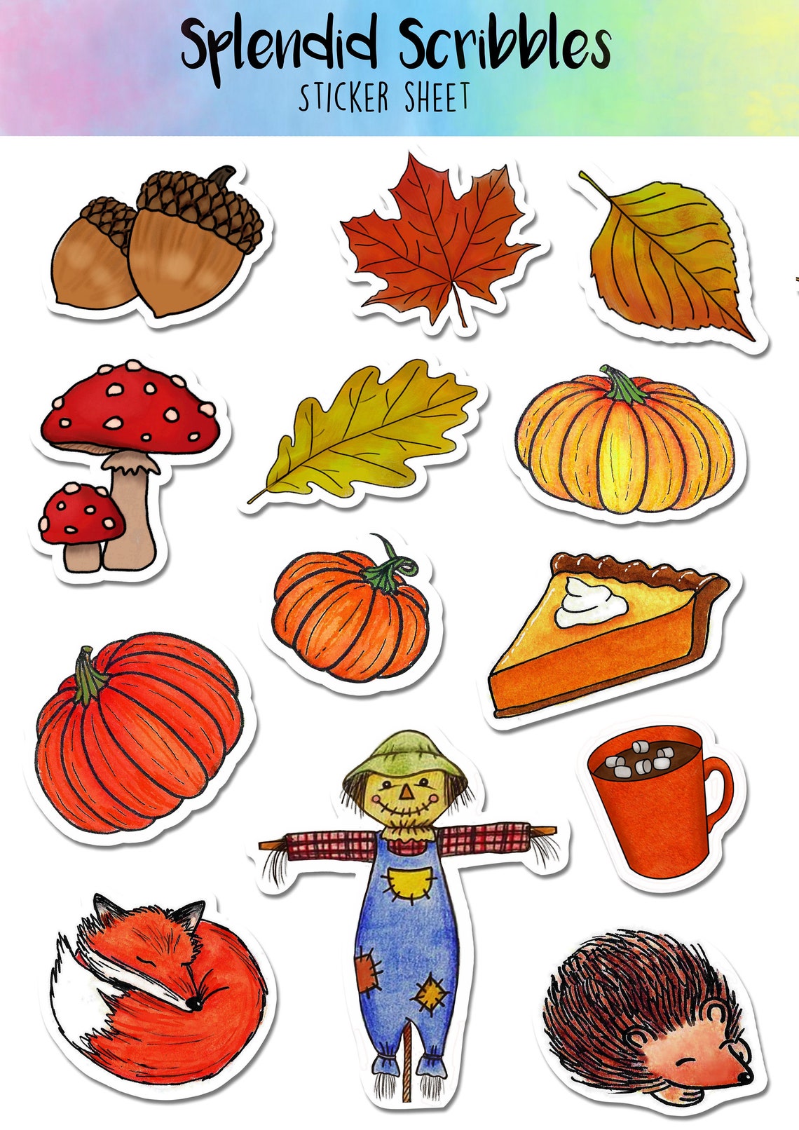Autumn Stickers Fall Stickers Fall Planner Stickers Autumn Etsy