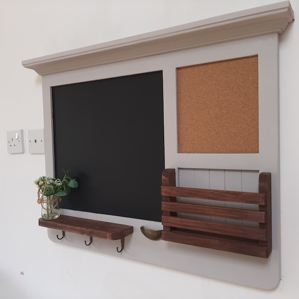 Homestead Range - 'The Hall' Custom Built (light grey) Chalkboard, kitchen Message Board, Kitchen Organiser, Message Board, Notice Board
