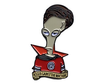 Roger Gainst The Machine soft enamel pin