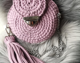 round bag, luxury bag, luxury bag, crochet bag, hand made, handmade,