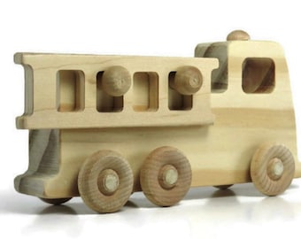 Wood Toy Fire Engine