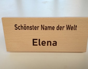 Deko Schild Holzschild Namensschild Elena
