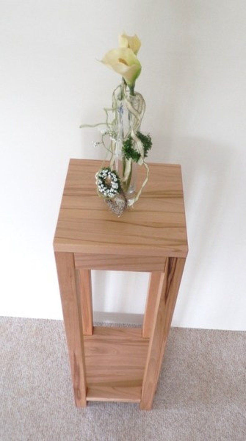 Flower column in solid beech heartwood, 30x30x100cm high. special dimensions image 4