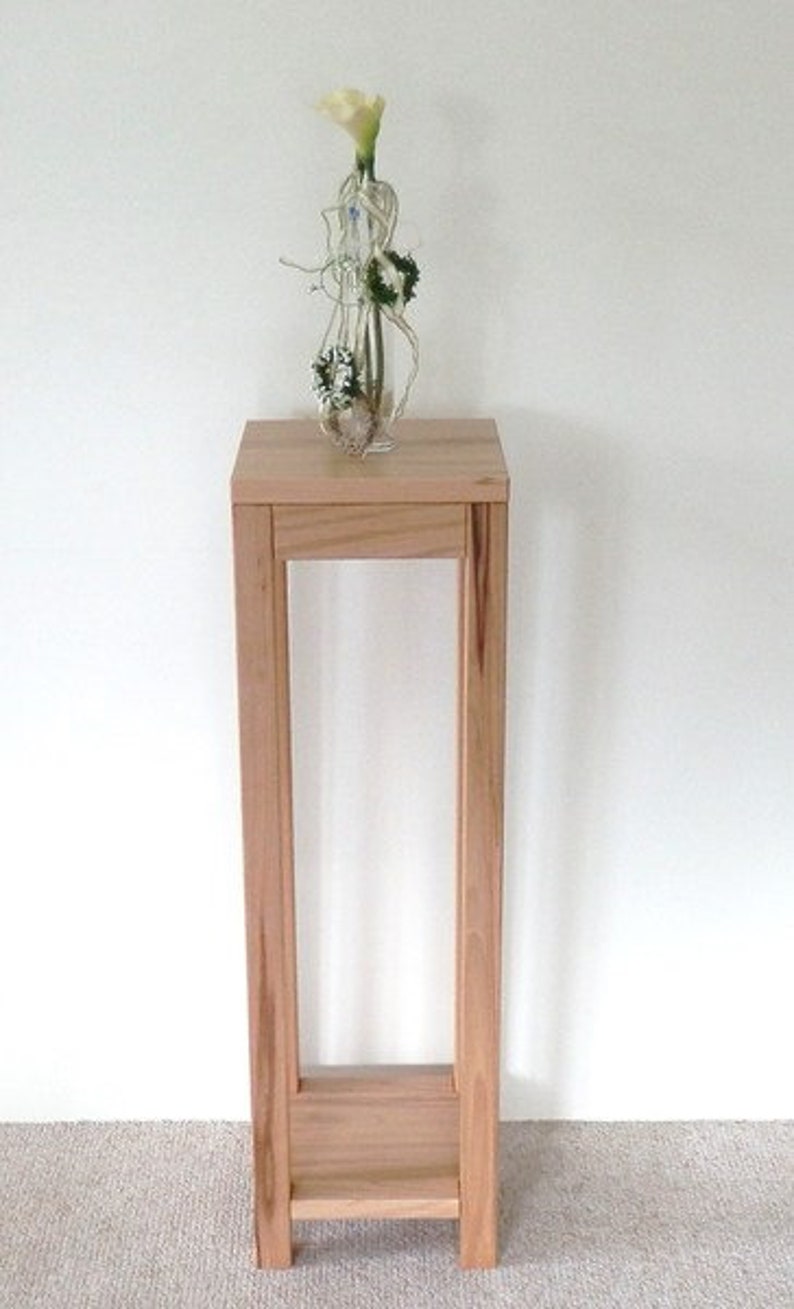 Flower column in solid beech heartwood, 30x30x100cm high. special dimensions image 3