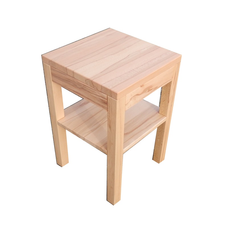 Art.Nr. 122. Side table wooden table core beech solid. Model Colonia. Dimensions : 40x40x50cm high. image 1