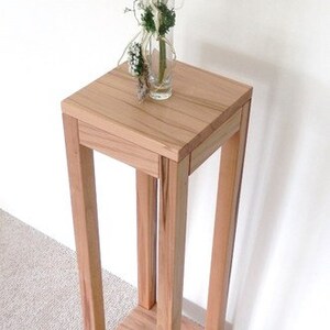 Flower column in solid beech heartwood, 30x30x100cm high. special dimensions image 2