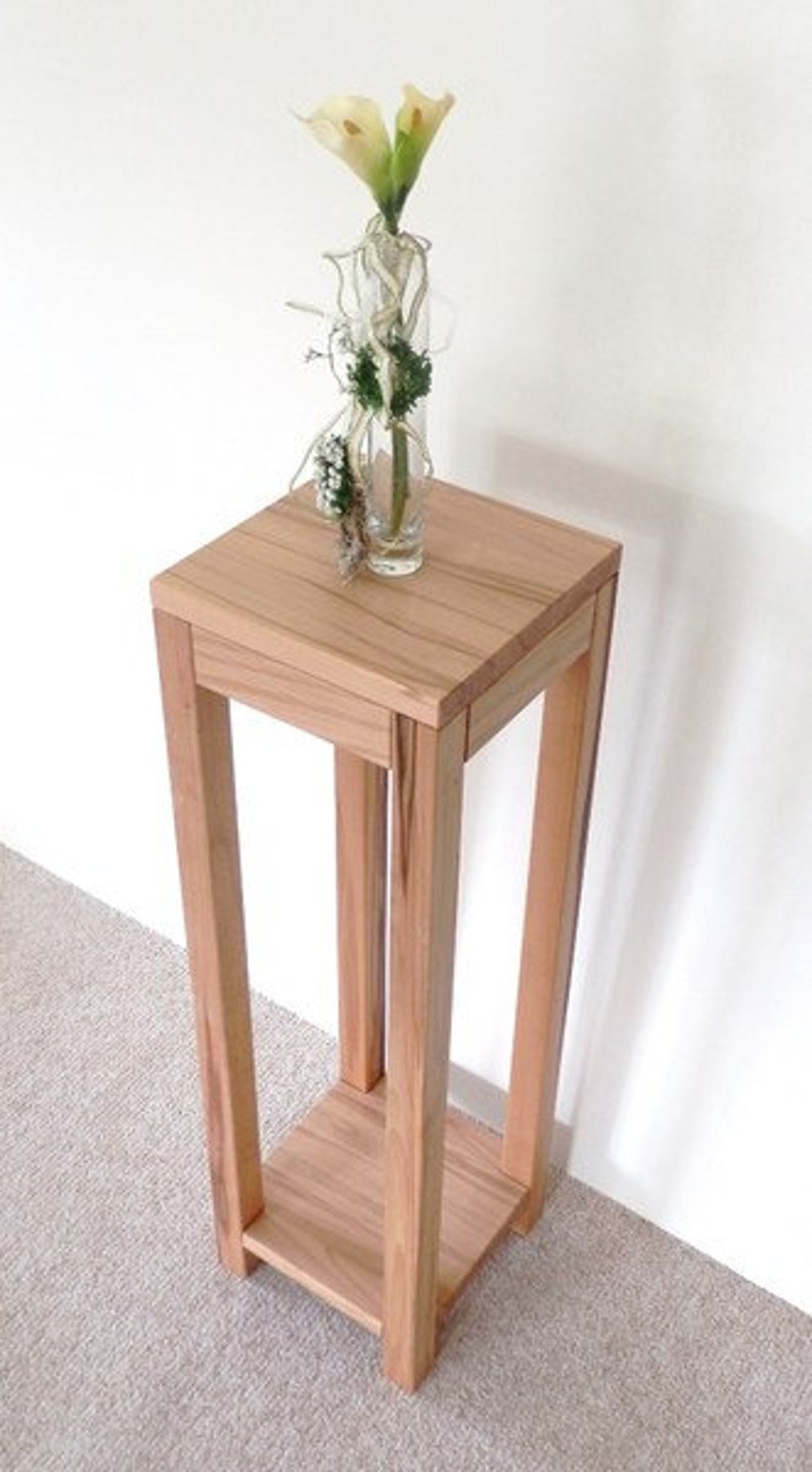 Flower column in solid beech heartwood, 30x30x100cm high. special dimensions image 2